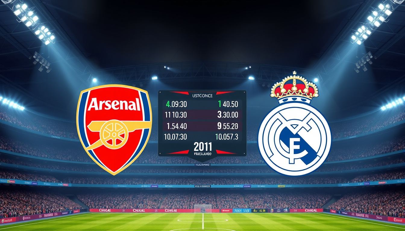 Arsenal – Real Madrid: Otteluhistoria ja tilastot