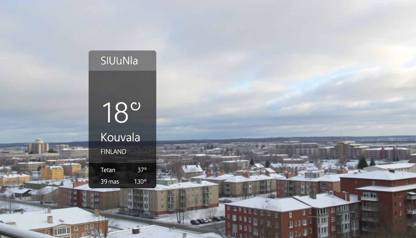Sää Kouvola Ilmatieteen laitos – tänään ja 10 vrk