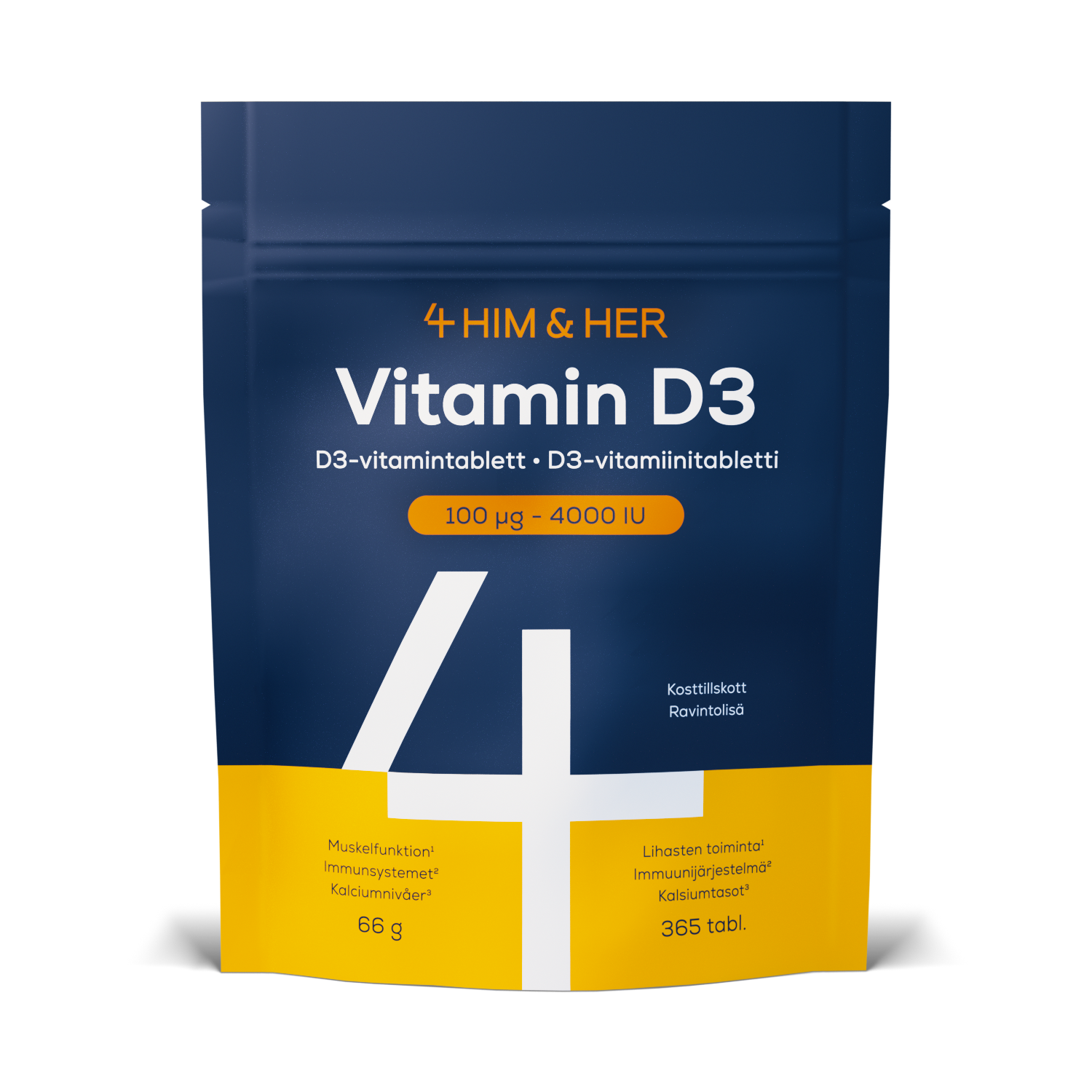 4HIM&HER D3-vitamiini 100 µg tabletti 365 kpl