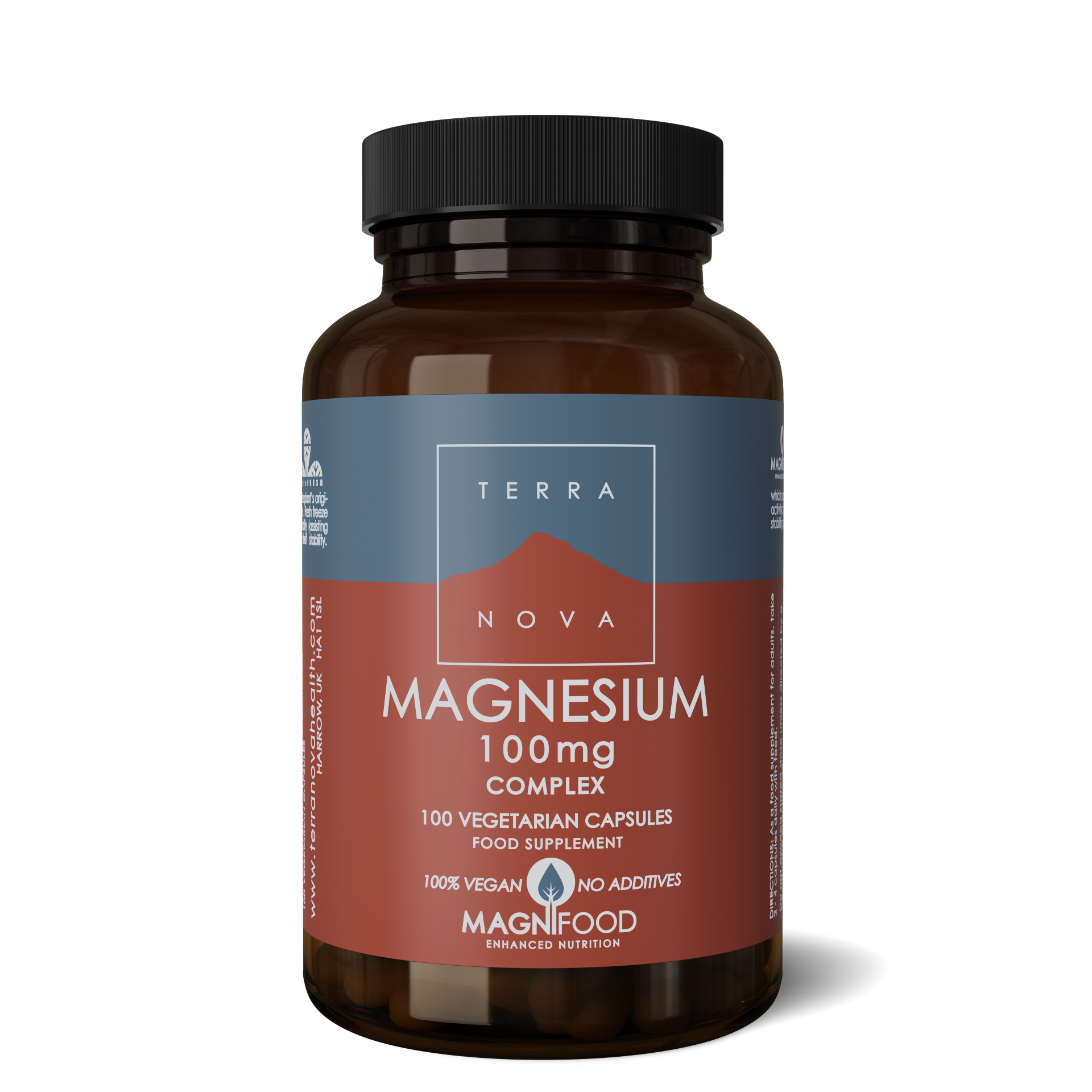 Terranova Magnesium 100 mg Complex (bisglysinaatti), 100 kaps.
